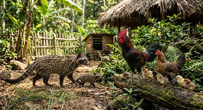 So sánh khả năng sinh sản của Cầy Hương và Gà